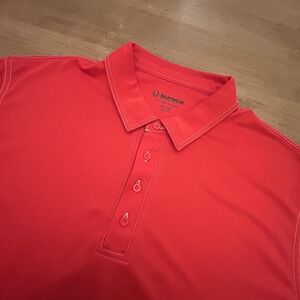 Sunice Polo Shirt Mens 2XL Red Golf Performance Moisture Wicking CHUBB Logo